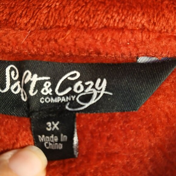 Soft and Cozy Company PJ top- Size 3XL Warm and Comfy-Red - Picture 2 of 8
